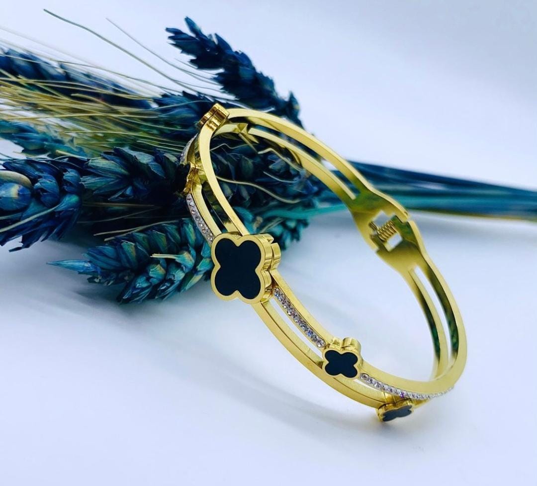 Van Cleef Double Bangle - Black