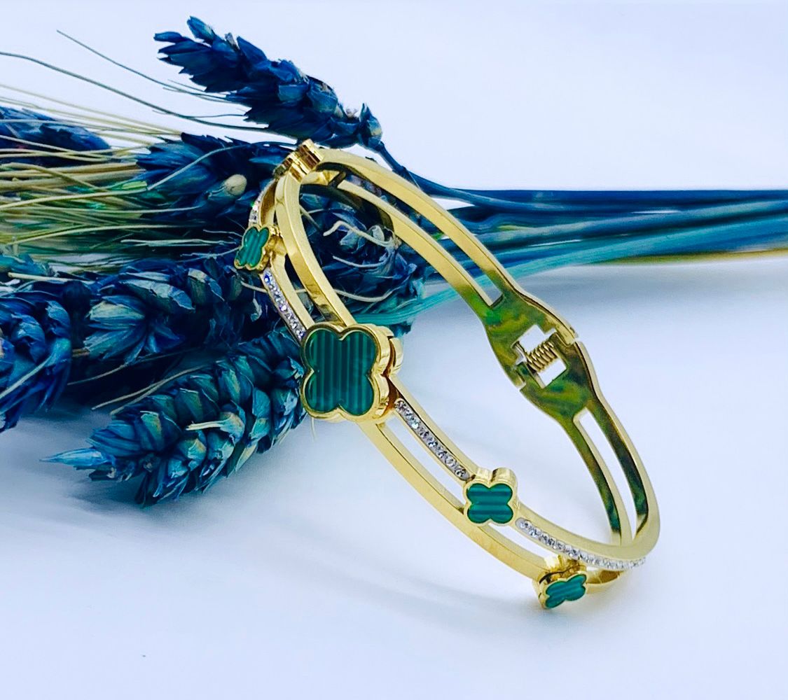 Van Cleef Double Bangle - Green