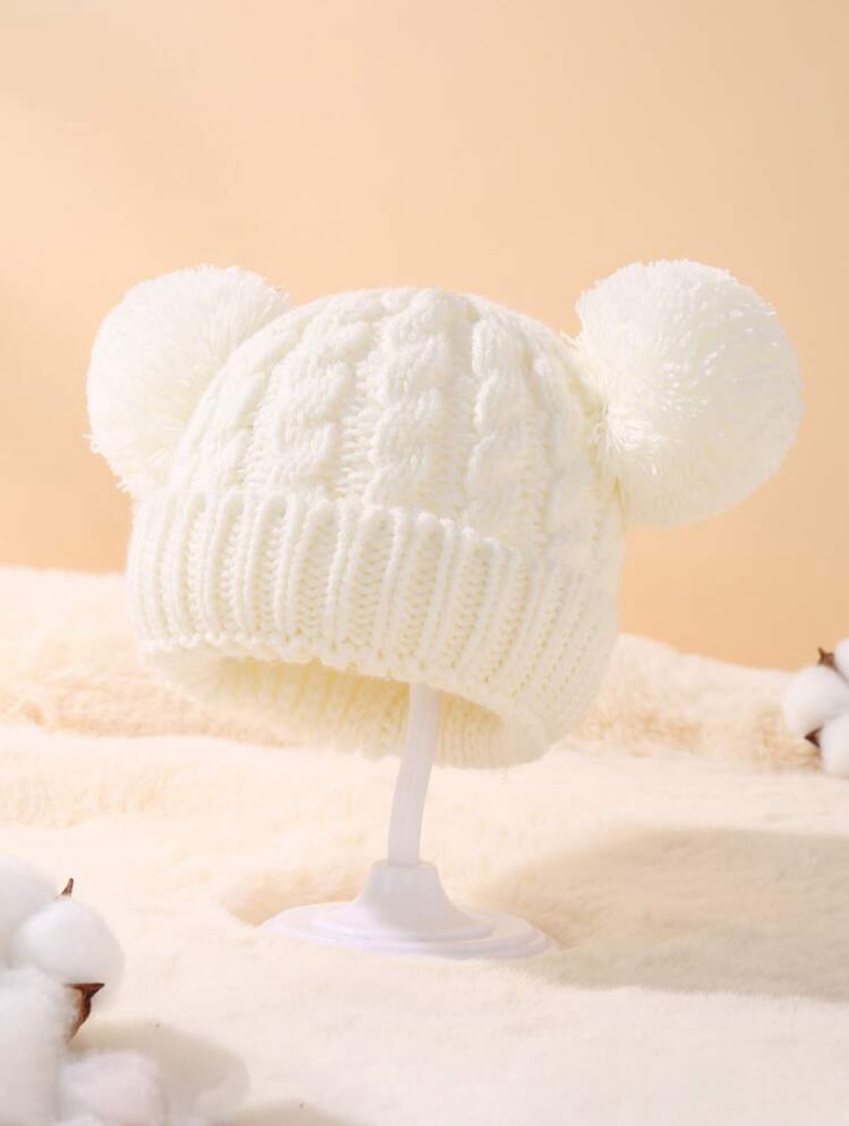 White Pom Pom Beanie