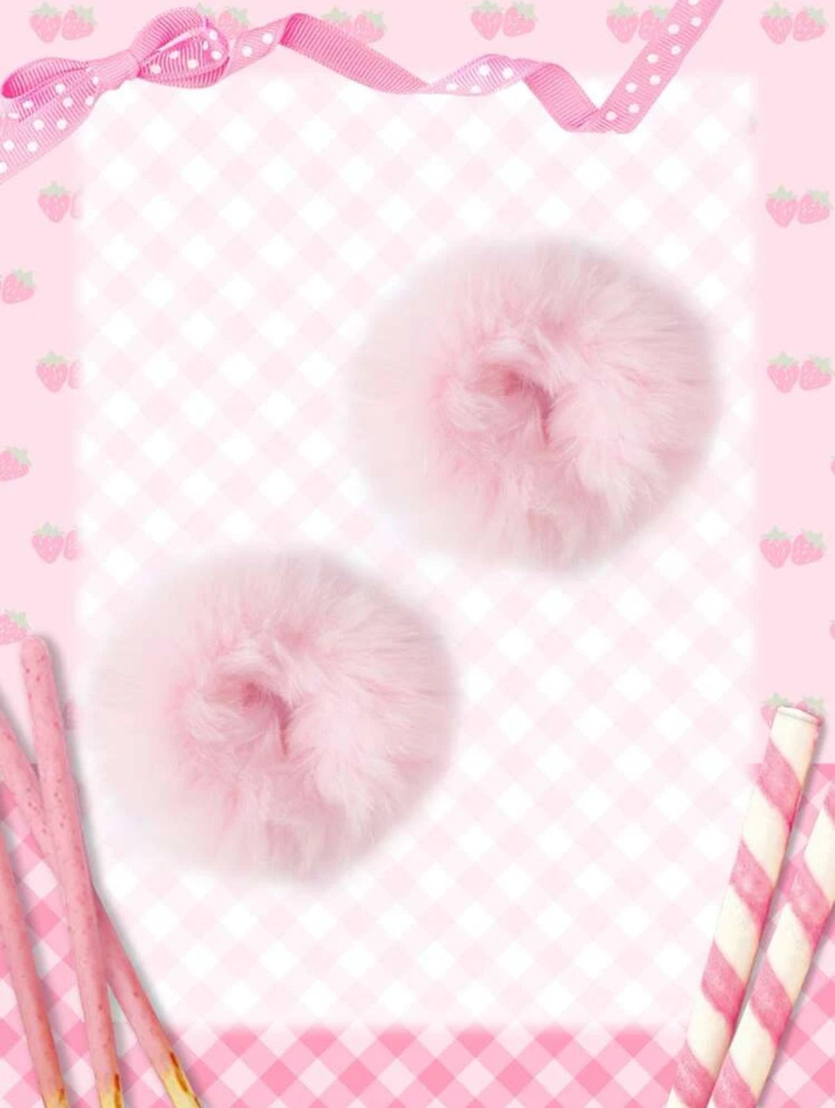 Rose Fluffy Scrunchies