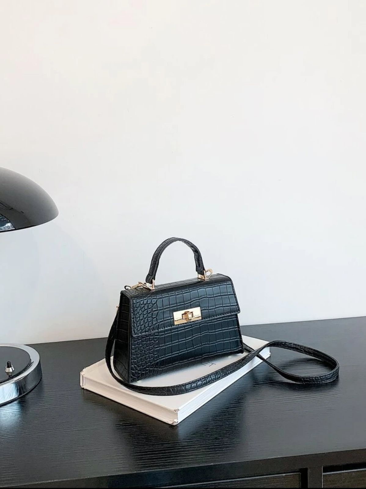 Black Crocodile Bag