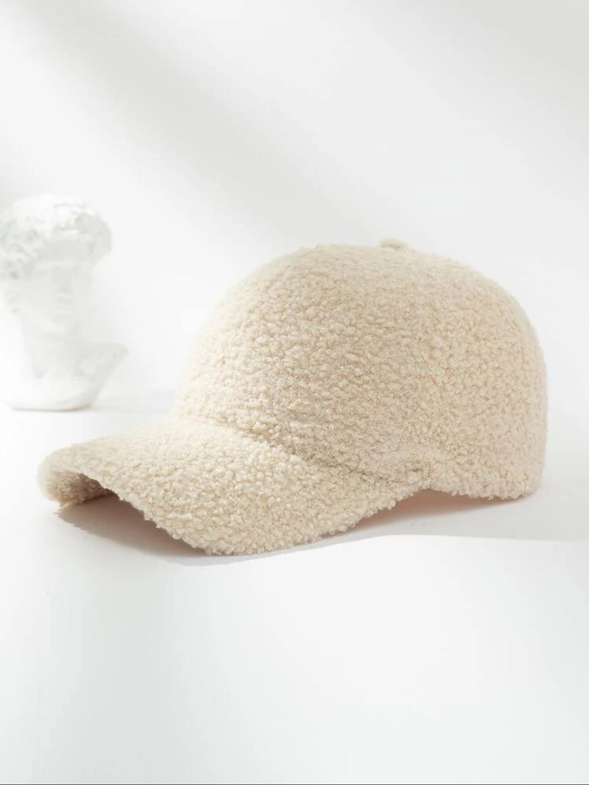 White Fuzzy Cap